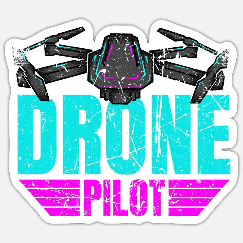 Drone Drone Pilot Drone Operator Quadcopter Sticker size S (10 x 10 cm)