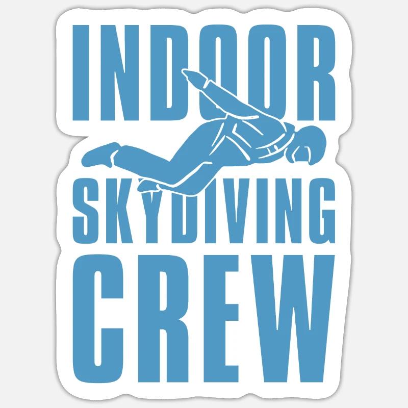 Parachutisme intérieur - Sticker taille S (10 x 10 cm) - blanc mat