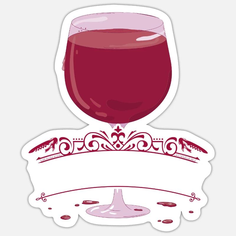 Sommelier Wine Drinking Tasting - Sticker Größe S (10 x 10 cm) - Mattweiß