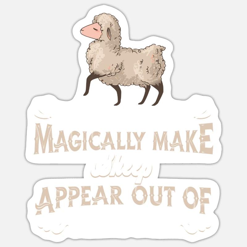 Sheep Shepherd - Sticker size S (10 x 10 cm) - white matte