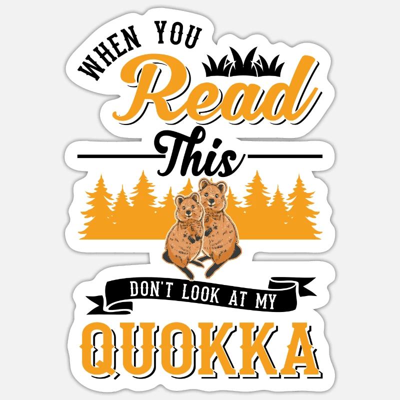 Quokka Gift Short-tailed Kangaroo - Sticker size S (10 x 10 cm) - white matte