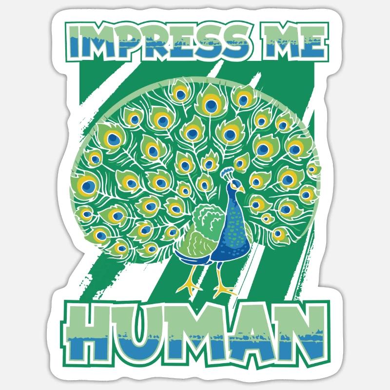 Peacock Bird - Sticker size S (10 x 10 cm) - white matte