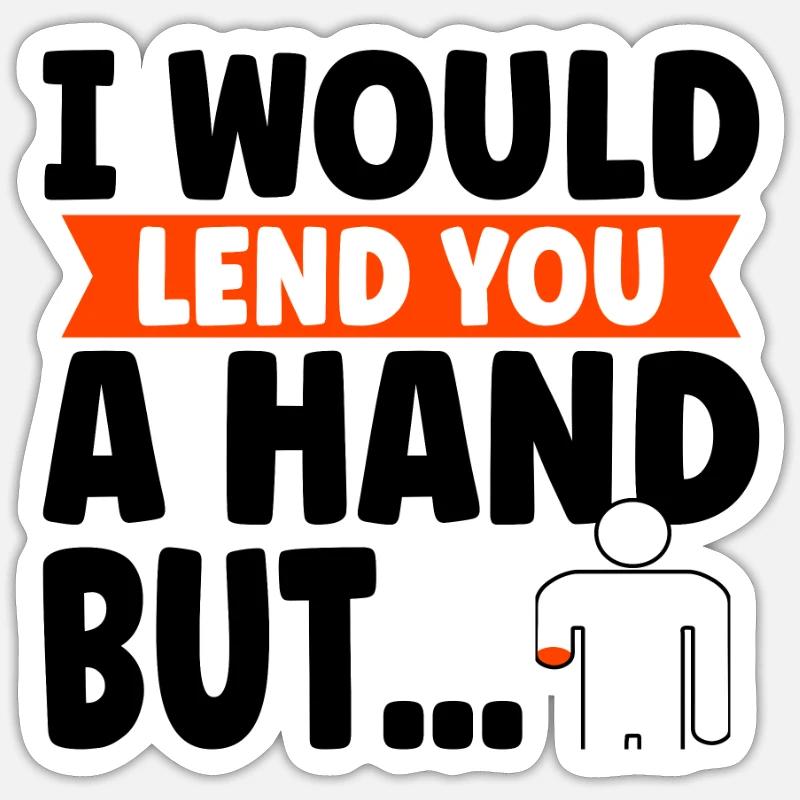 Hand Arm Amputee Assembly Required Amputation Sticker Größe S (10 x 10 cm)