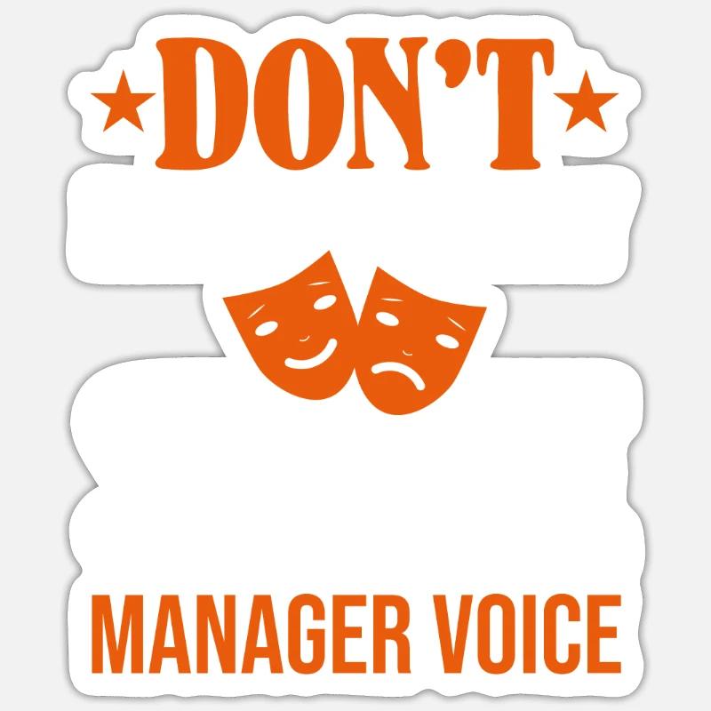 Ne me faites pas utiliser ma voix de régisseur - Sticker taille S (10 x 10 cm) - blanc mat