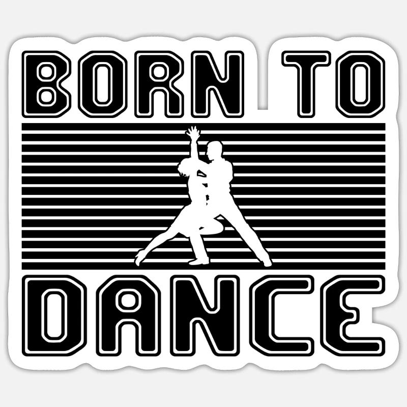 Danser - Sticker taille S (10 x 10 cm) - blanc mat