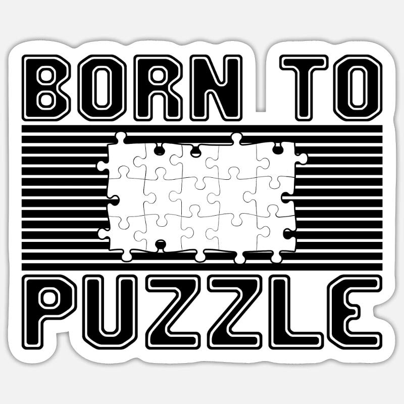 Puzzles - Sticker taille S (10 x 10 cm) - blanc mat