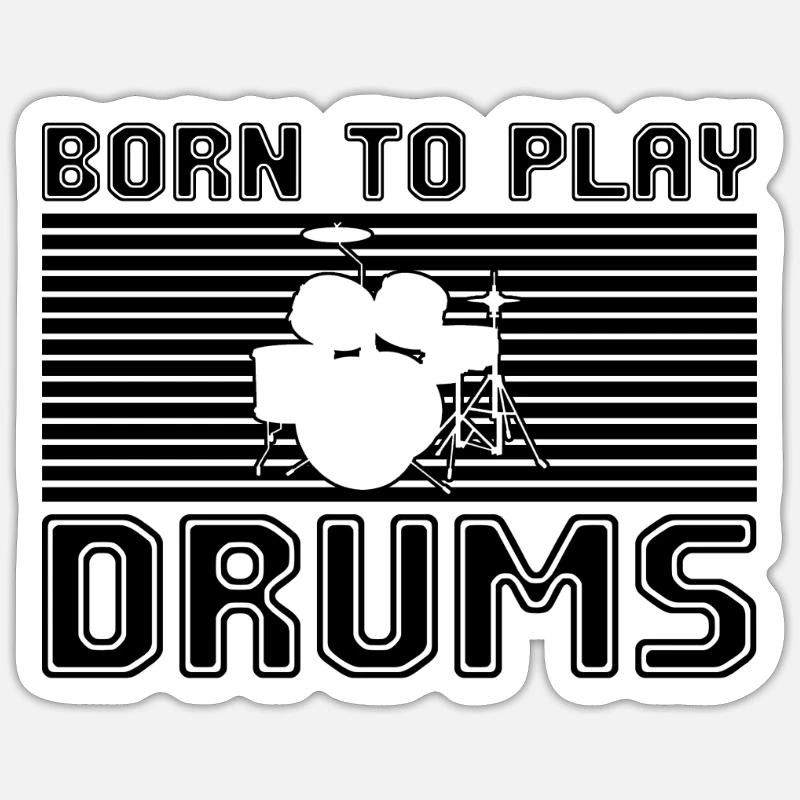 Percussion - Sticker taille S (10 x 10 cm) - blanc mat