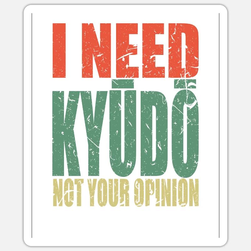 Kyūdō dit drôle - Sticker taille S (10 x 10 cm) - blanc mat