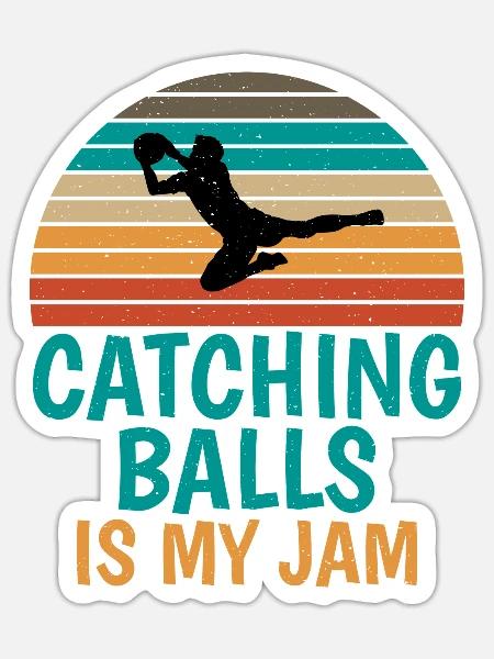 Dodgeball - Sticker Größe S (10 x 10 cm) - Mattweiß