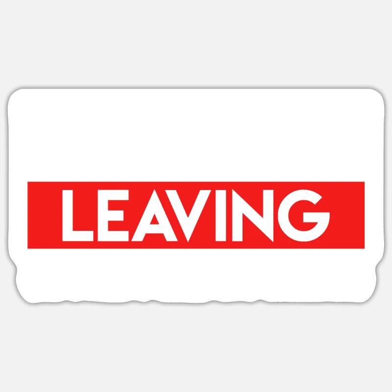 Adieu collègue dernier jour ouvrable - Sticker taille S (10 x 10 cm) - blanc mat