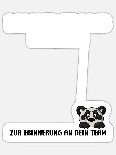 Du wirst uns fehlen letzter Arbeitstag Jobwechsel - Sticker Größe S (10 x 10 cm) - Mattweiß