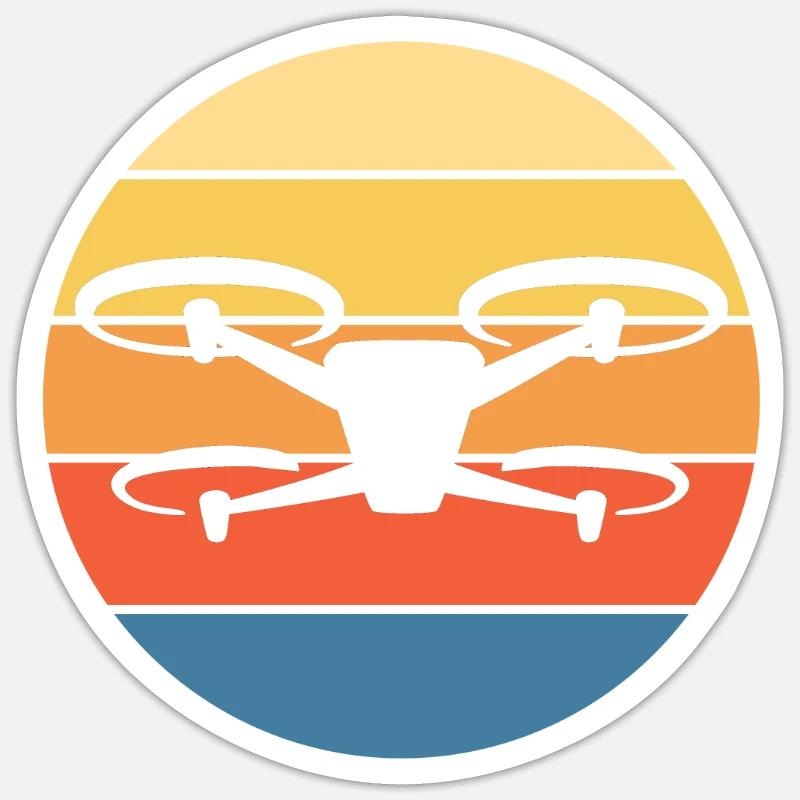 Drone Drone Pilot Drone Operator Quadcopter Sticker size S (10 x 10 cm)