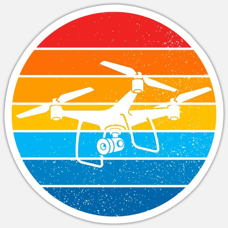 Drone Drone Pilot Drone Operator Quadcopter Sticker size S (10 x 10 cm)