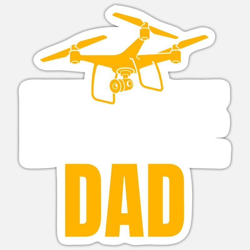 Drone Dad Drone Pilot Drone Operator Sticker size S (10 x 10 cm)