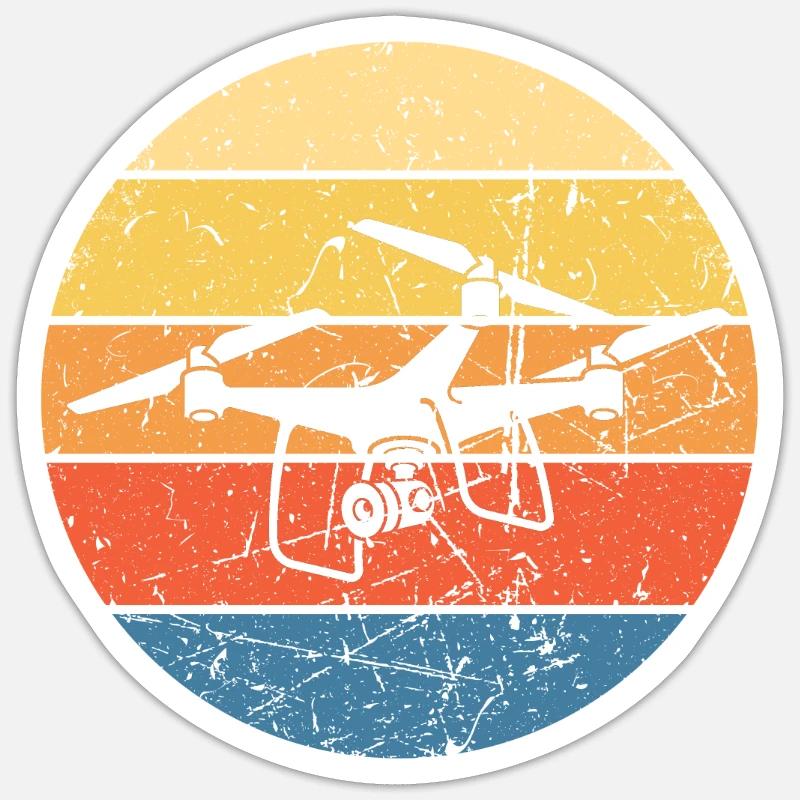 Drone Drone Pilot Drone Operator Quadcopter Sticker size S (10 x 10 cm)