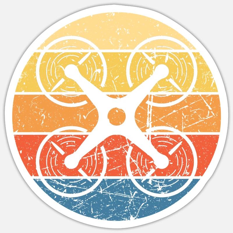Drone Drone Pilot Drone Operator Quadcopter Sticker size S (10 x 10 cm)