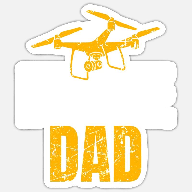 Drone Dad Drone Pilot Drone Operator Sticker size S (10 x 10 cm)