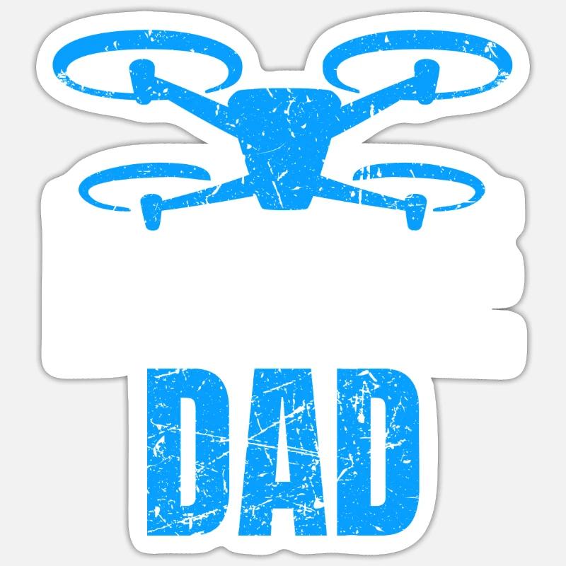 Drone Dad Drone Pilot Drone Operator Sticker size S (10 x 10 cm)