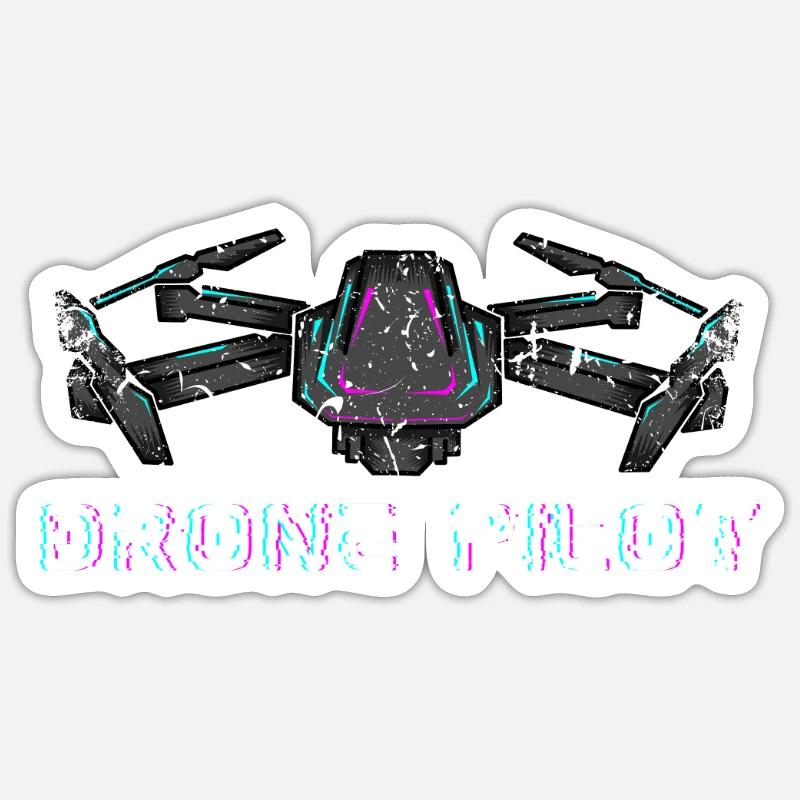 Drone Drone Pilot Drone Operator Quadcopter Sticker size S (10 x 10 cm)
