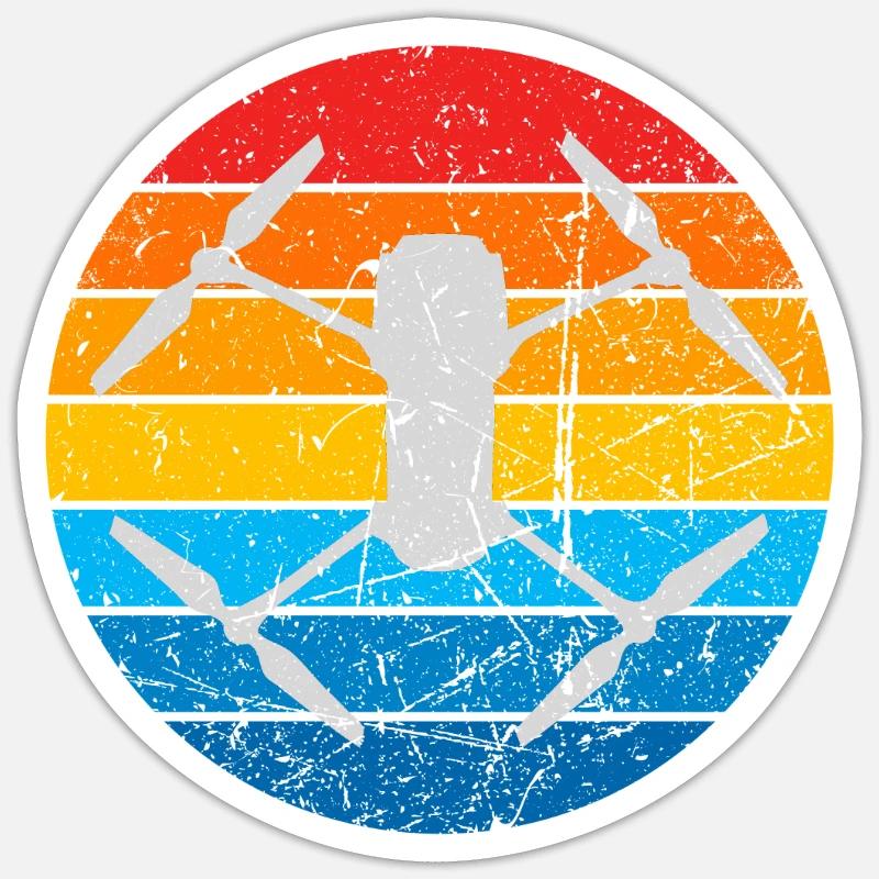 Drone Drone Pilot Drone Operator Quadcopter Sticker size S (10 x 10 cm)
