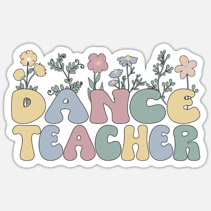 Reconnaissance de professeur de danse Cours de danse - Sticker taille S (10 x 10 cm) - blanc mat
