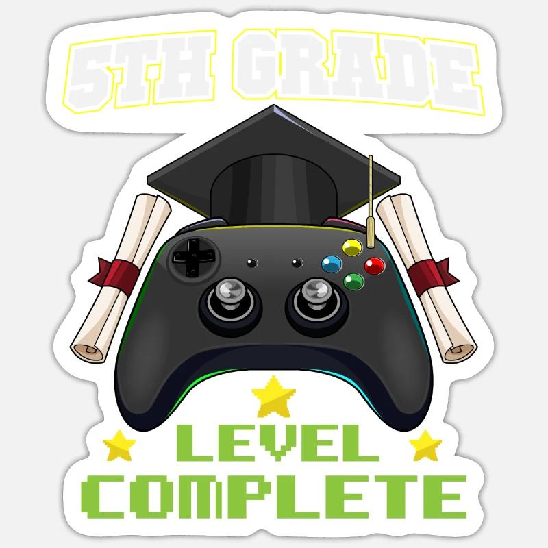 5th Grade Level Complete Middle School Graduation Sticker size S (10 x 10 cm)