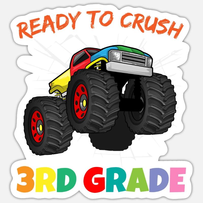 Ready To Crush 3rd Grade Elementary School Sticker taille S (10 x 10 cm)