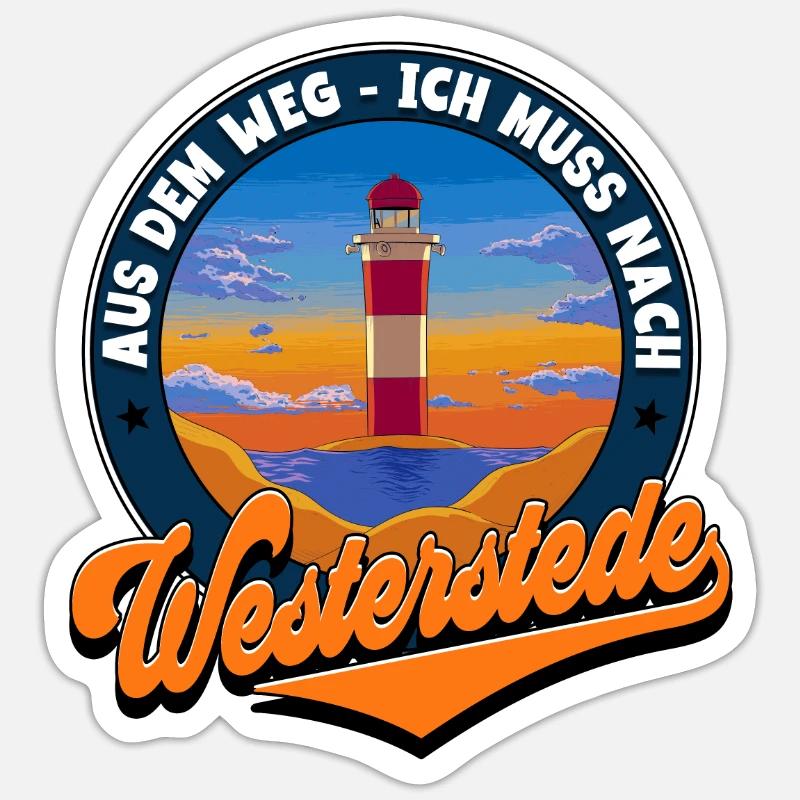 Westerstede - Sticker Größe S (10 x 10 cm) - Mattweiß