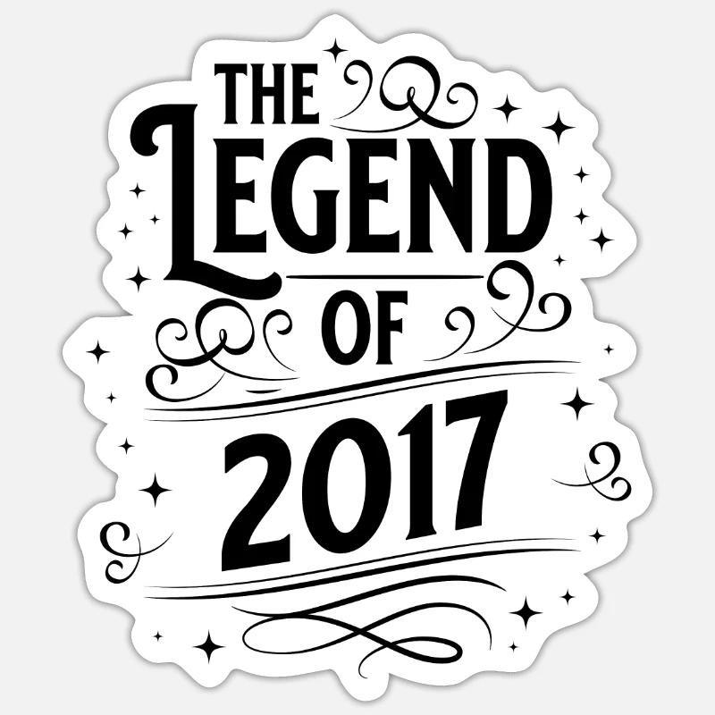 La légende de l’anniversaire 2017 - Sticker taille S (10 x 10 cm) - blanc mat