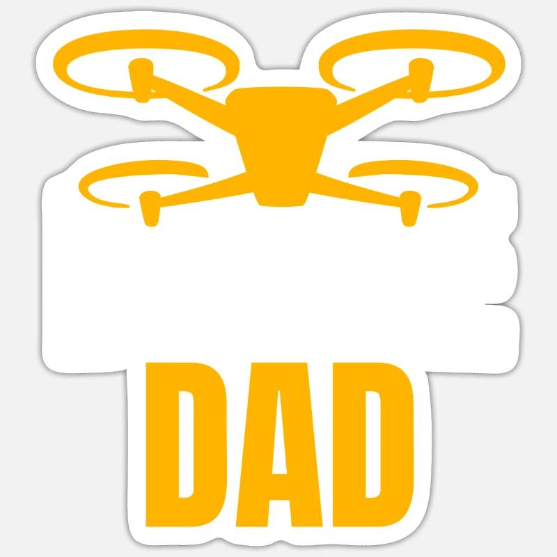 Drone Dad Drone Pilot Drone Operator Sticker size S (10 x 10 cm)