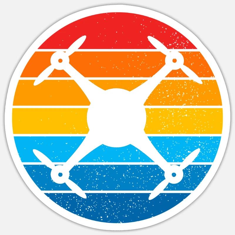 Drone Drone Pilot Drone Operator Quadcopter Sticker size S (10 x 10 cm)
