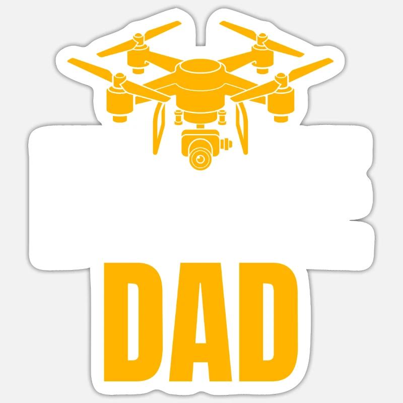 Drone Dad Drone Pilot Drone Operator Sticker size S (10 x 10 cm)