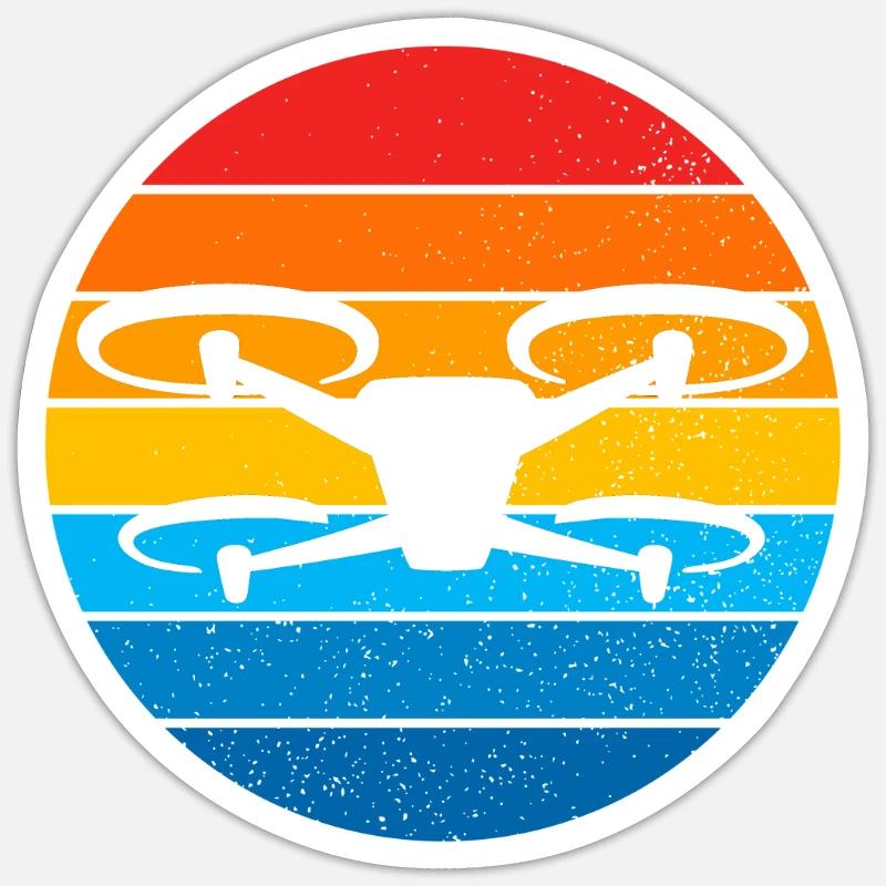 Drone Drone Pilot Drone Operator Quadcopter Sticker size S (10 x 10 cm)