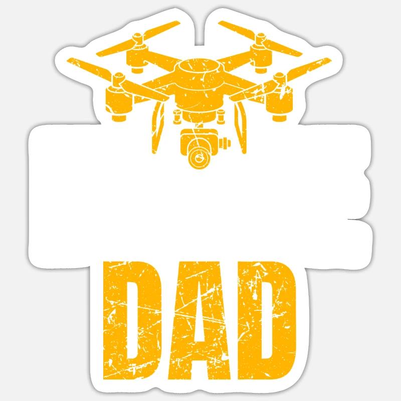 Drone Dad Drone Pilot Drone Operator Sticker size S (10 x 10 cm)