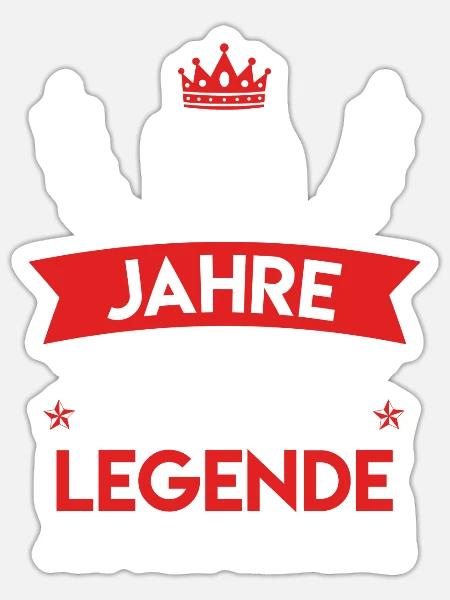 10 Dienstjahre Arbeitsjubiläum 10 Jahre - Sticker Größe S (10 x 10 cm) - Mattweiß