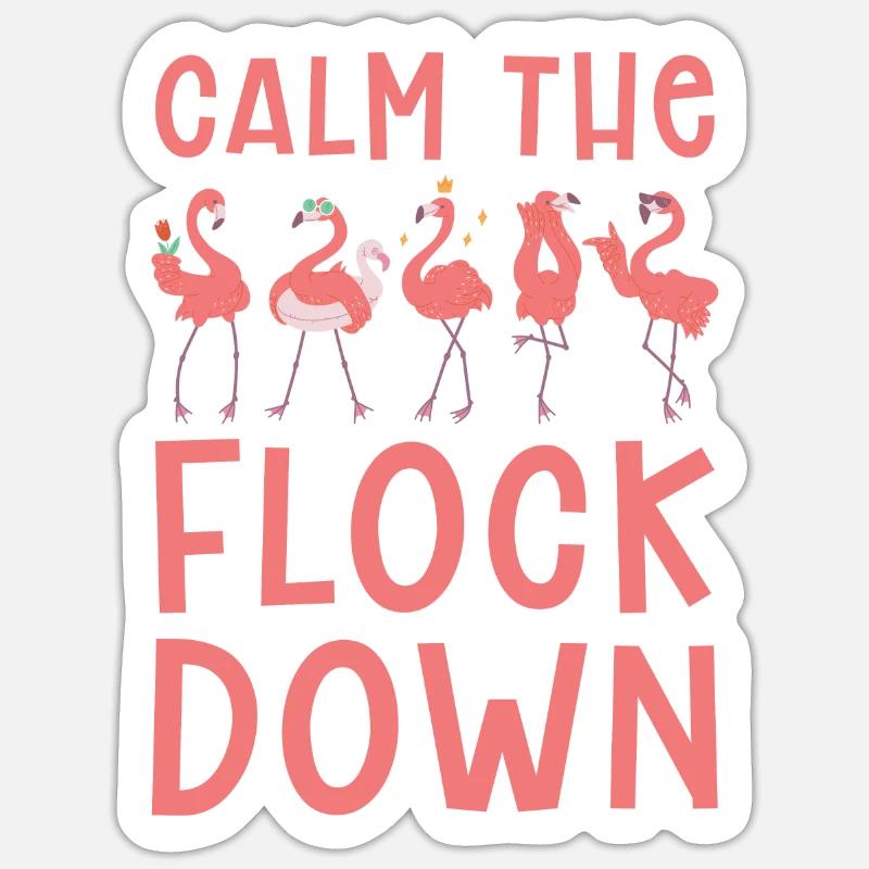 Calm the herd below - Sticker size S (10 x 10 cm) - white matte