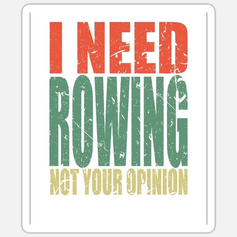 Rowing saying funny - Sticker size S (10 x 10 cm) - white matte
