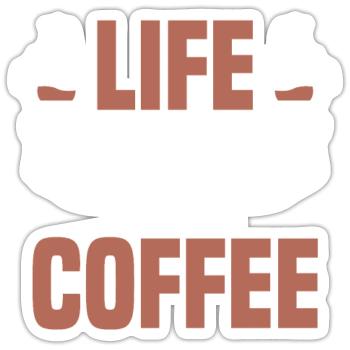 Coffee Espresso Morning Coffee Drinker Americano - Sticker size S (10 x 10 cm) - white matte - Front