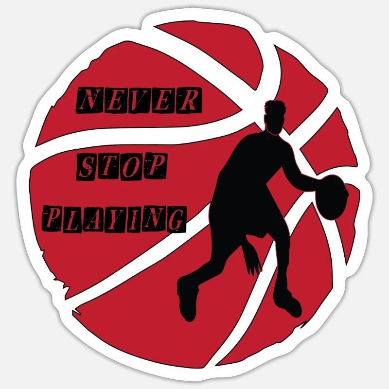 Basketteur basketteur hoop throw dunken Sticker taille S (10 x 10 cm)