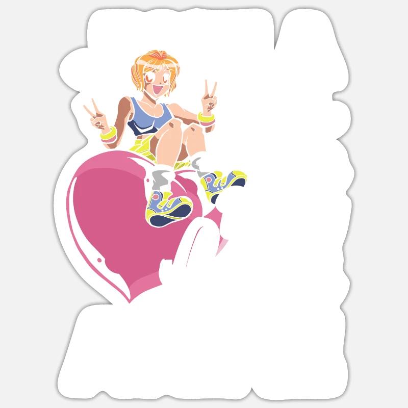 Lustiges Anime Geschenk - Sticker Größe S (10 x 10 cm) - Mattweiß