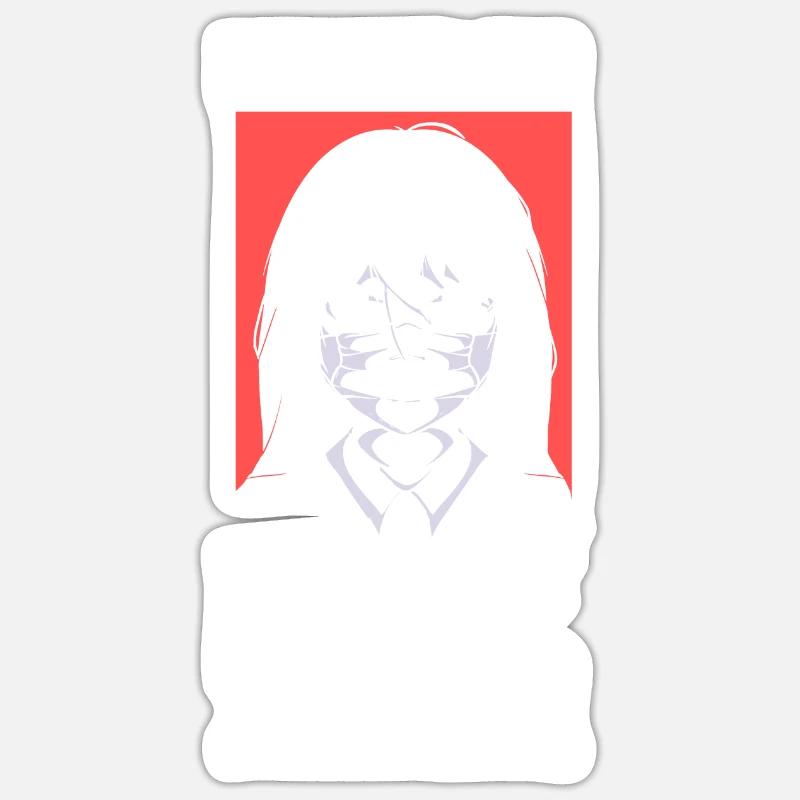 Drôle de cadeau d’anime - Sticker taille S (10 x 10 cm) - blanc mat