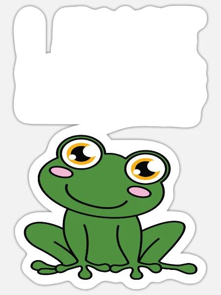 Ich Mag Frösche Einfach Sehr - Sticker Größe S (10 x 10 cm) - Mattweiß