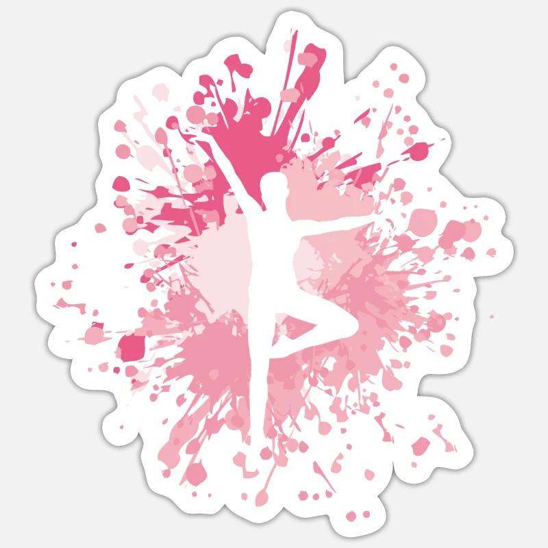 Dancing Basic Color Splash Sticker size S (10 x 10 cm)