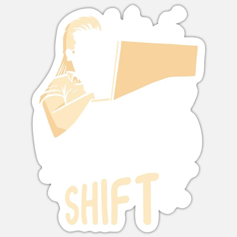 Day shift Shift work Shiftwork Sticker size S (10 x 10 cm)