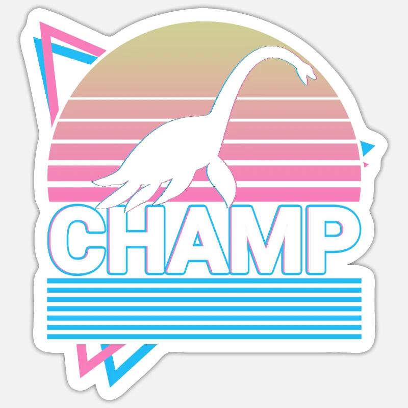 Champ Criptozoologia Retrò Sticker formato S (10 x 10 cm)