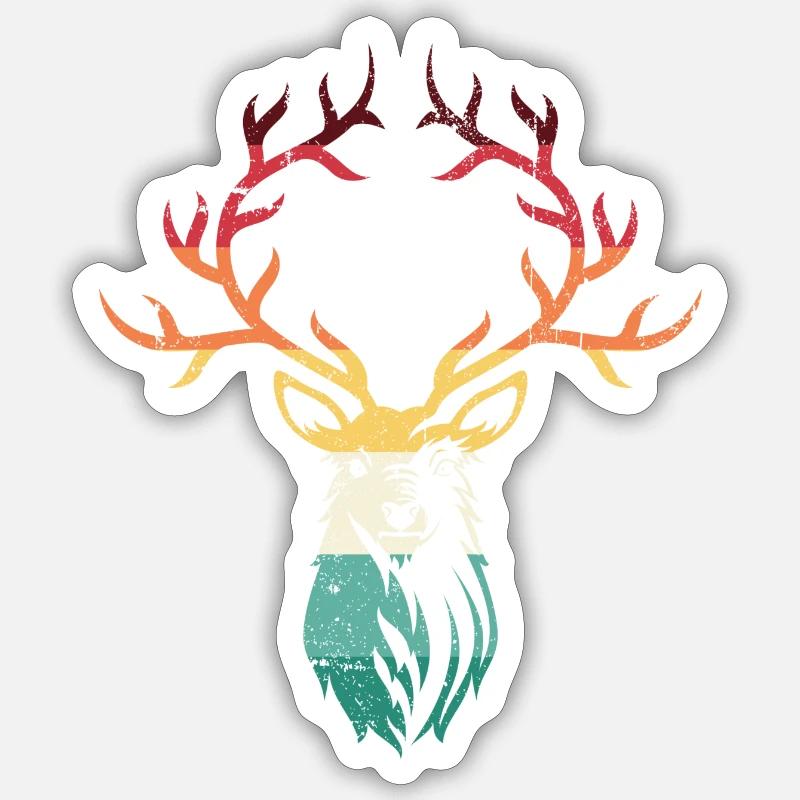 Gradient Deer Antlers Sticker size S (10 x 10 cm)