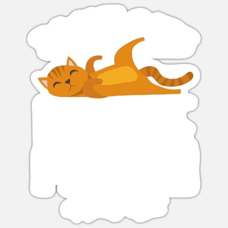 J’adore les chats - Sticker taille S (10 x 10 cm) - blanc mat