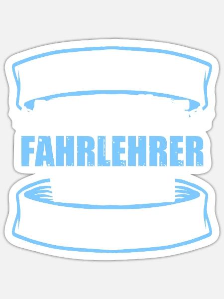 Legendäre Fahrlehrer Fahrschule - Sticker Größe S (10 x 10 cm) - Mattweiß