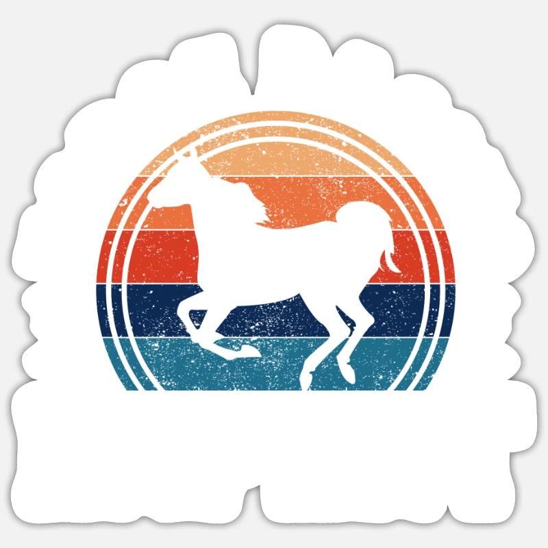 Courses de chevaux Courses de chevaux - Sticker taille S (10 x 10 cm) - blanc mat