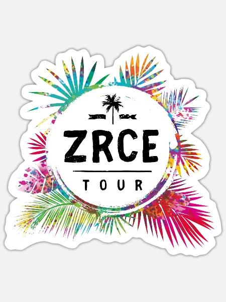 Zrce Tour Bunt - Sticker Größe S (10 x 10 cm) - Mattweiß